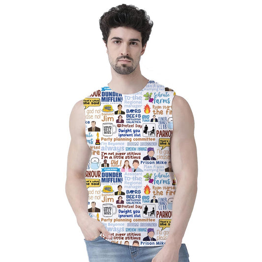 the office all-over printed sleeveless t shirt tv & movies buy online india the banyan tee tbt men women girls boys unisex xs