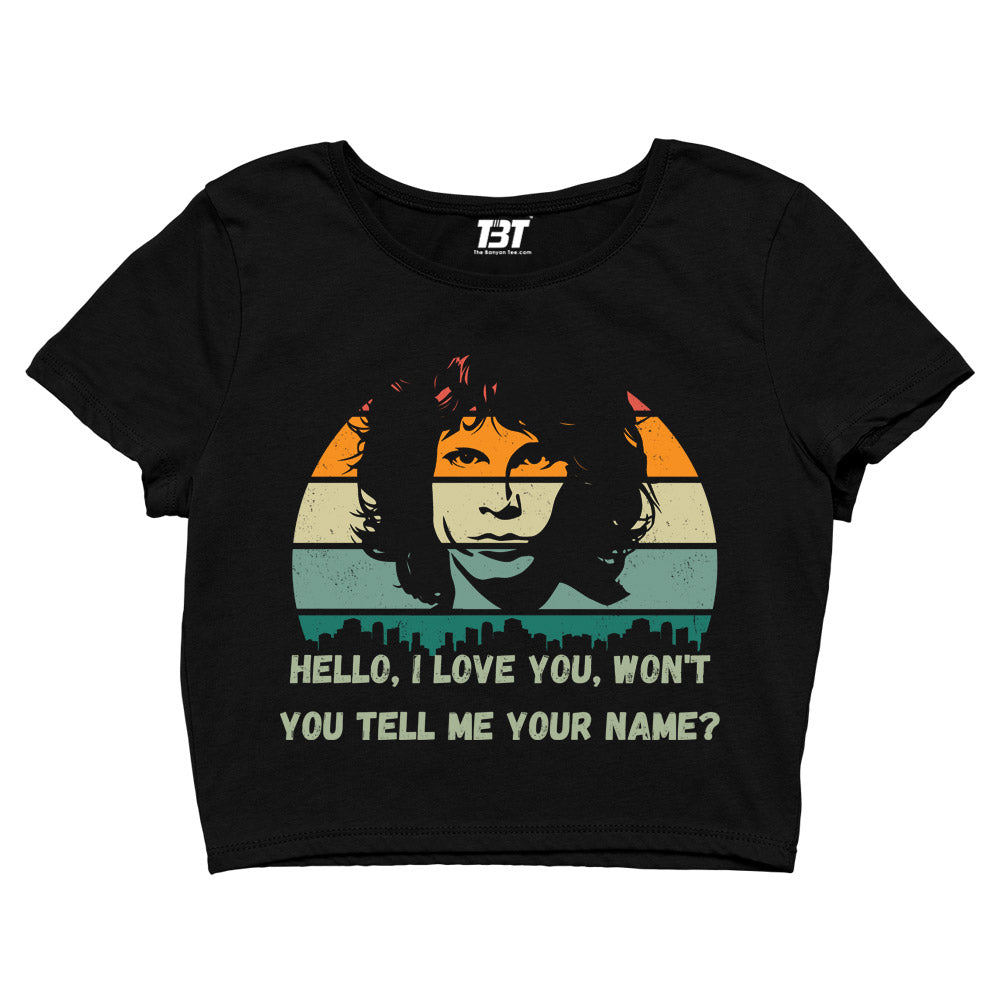 the doors hello i love you crop top music band buy online india the banyan tee tbt men women girls boys unisex black