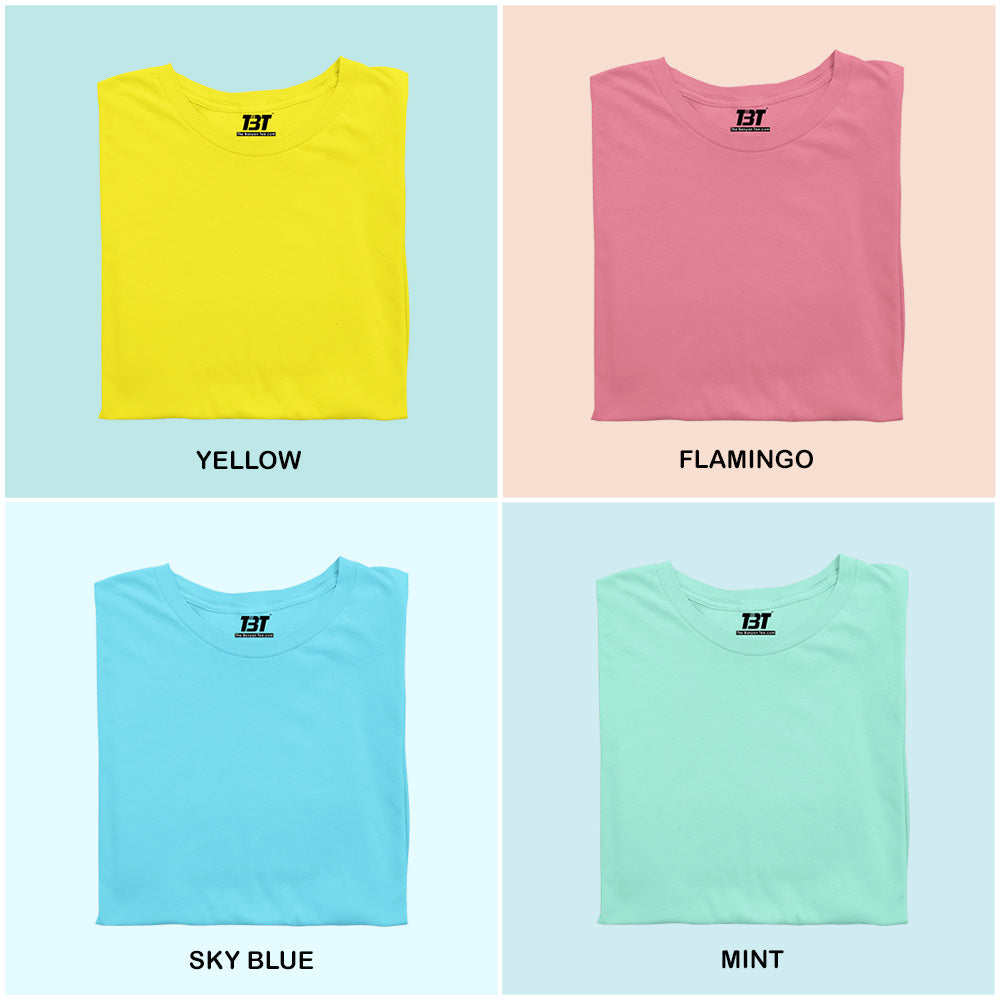 Tropical Vibes Combo Pack Of 4 Multicolor combo Premium cotton T-shirt unisex tees half sleeve crew neck regular fit T-shirt colors available  yellow flamingo sky blue mint