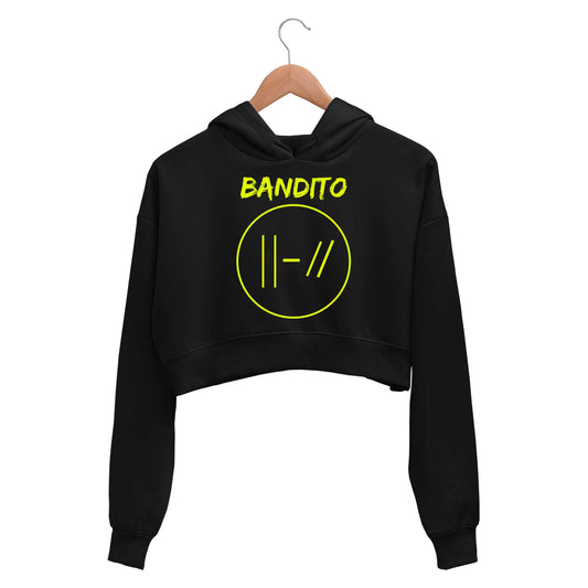 twenty one pilots bandito crop hoodie hooded sweatshirt upper winterwear music band buy online india the banyan tee tbt men women girls boys unisex black