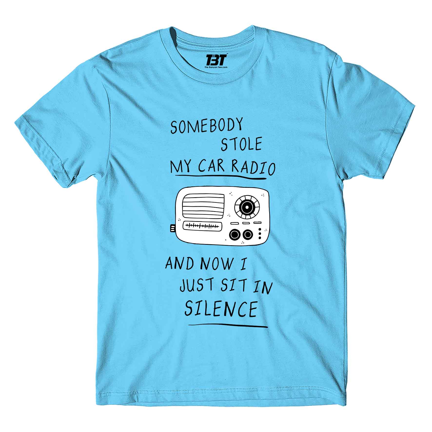 twenty one pilots car radio t-shirt music band buy online india the banyan tee tbt men women girls boys unisex sky blue