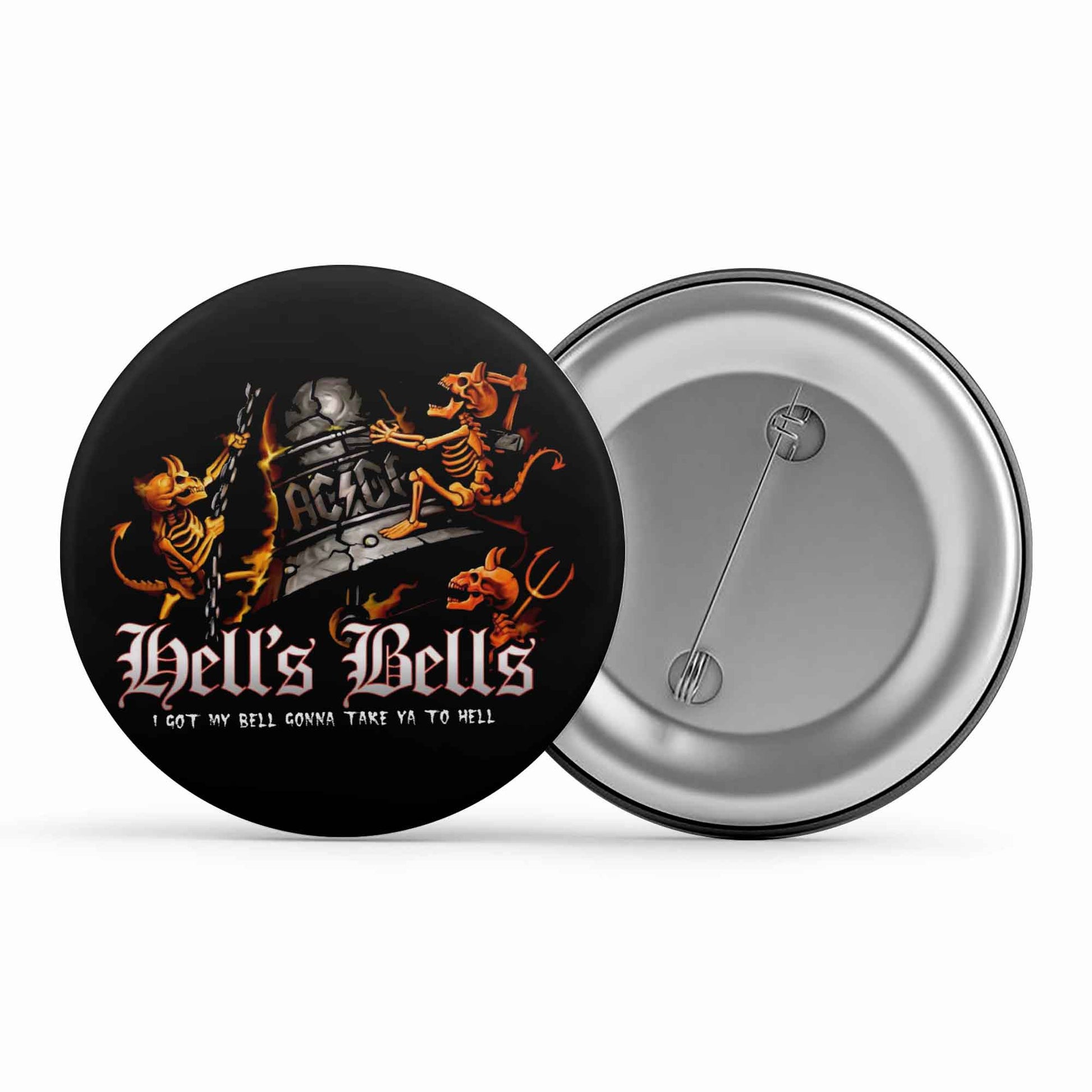 ac/dc hell's bells badge pin button music band buy online india the banyan tee tbt men women girls boys unisex