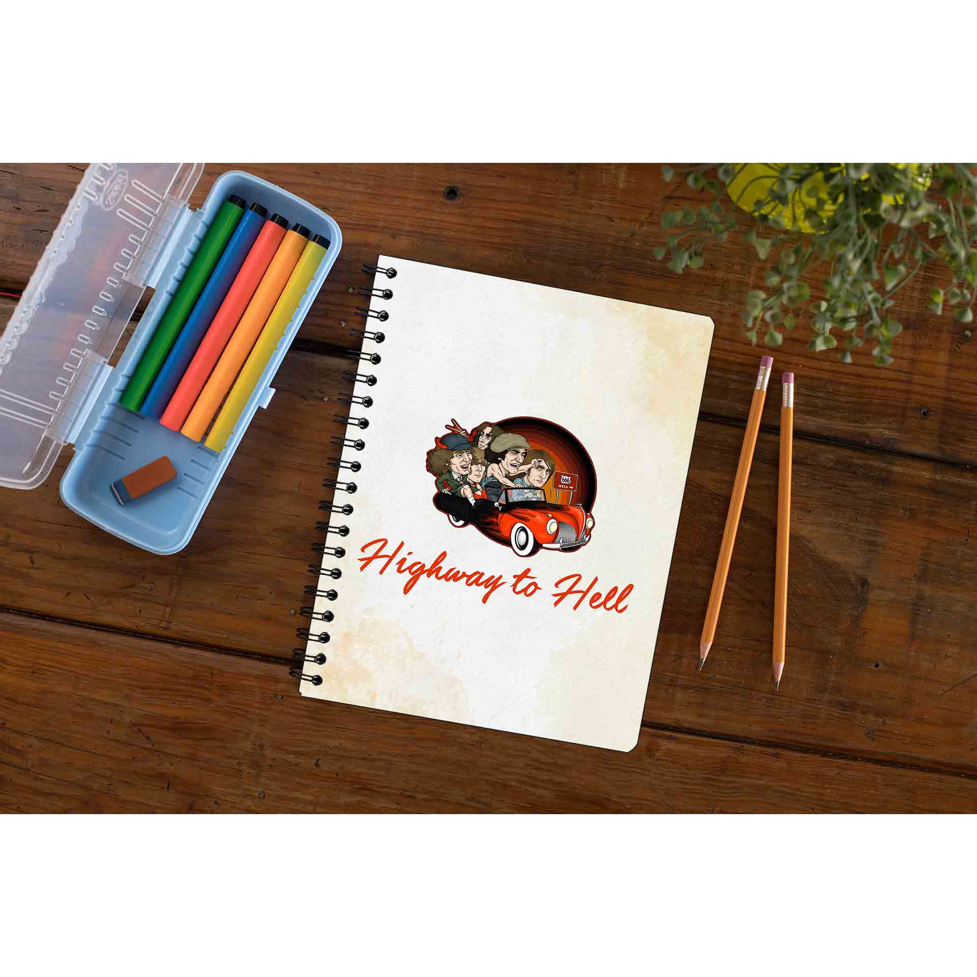 ac/dc highway to hell notebook notepad diary buy online india the banyan tee tbt unruled