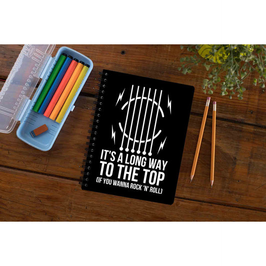 ac/dc long way to the top notebook notepad diary buy online india the banyan tee tbt unruled