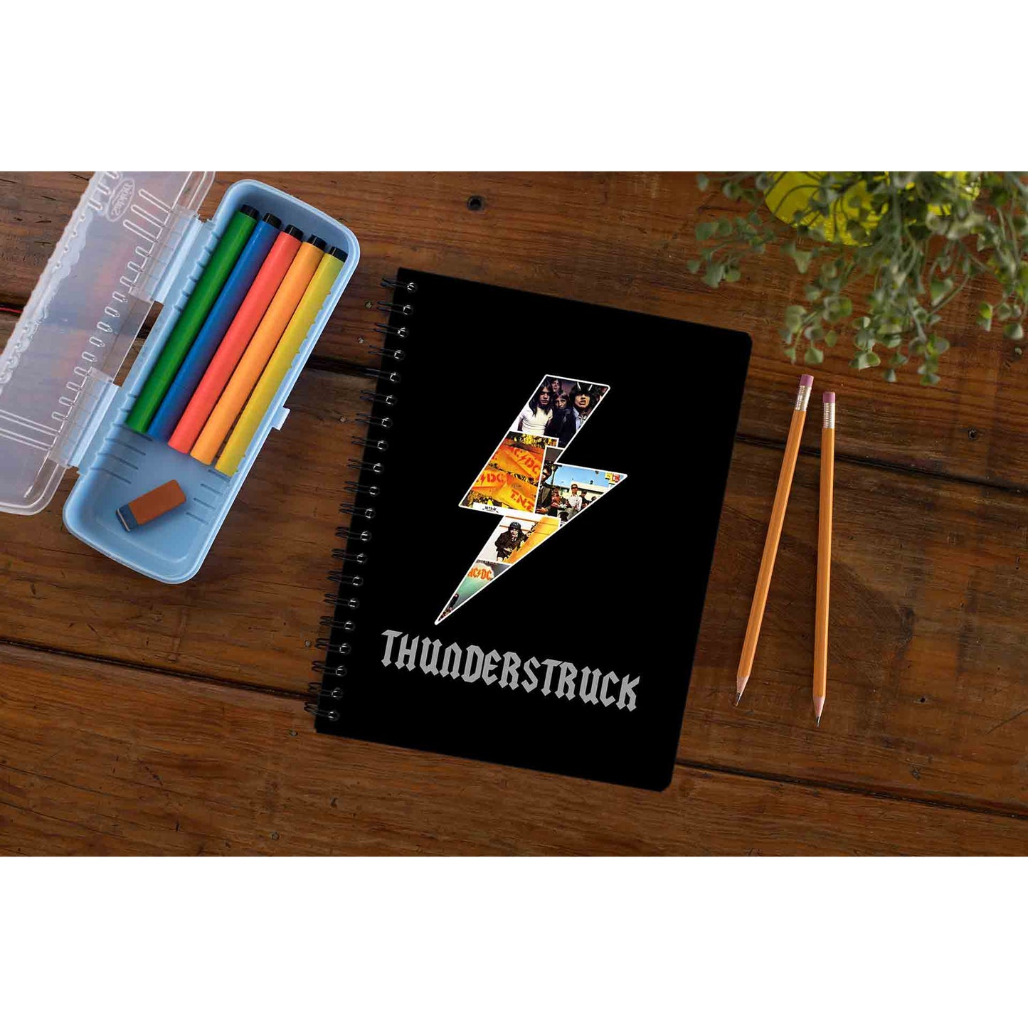 ac/dc thunderstruck notebook notepad diary buy online india the banyan tee tbt unruled