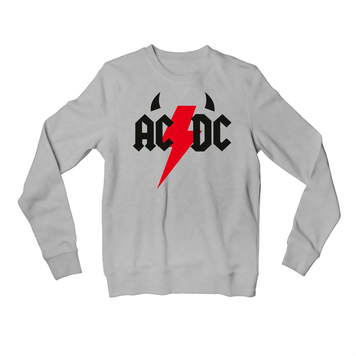 ac/dc rock sweatshirt upper winterwear music band buy online india the banyan tee tbt men women girls boys unisex gray