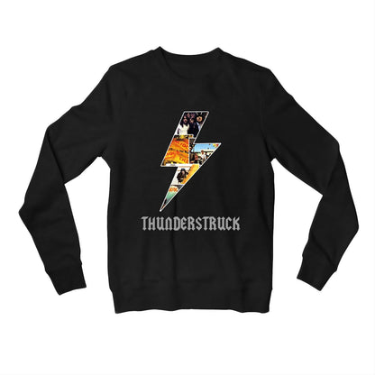 ac/dc thunderstruck sweatshirt upper winterwear music band buy online india the banyan tee tbt men women girls boys unisex black