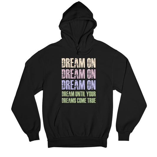aerosmith dream on hoodie hooded sweatshirt winterwear music band buy online india the banyan tee tbt men women girls boys unisex black