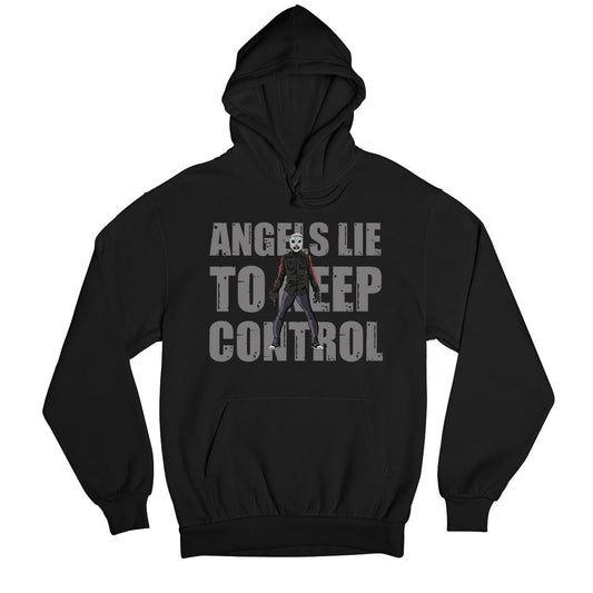 slipknot angels lie to keep control hoodie hooded sweatshirt winterwear music band buy online india the banyan tee tbt men women girls boys unisex black