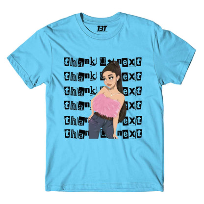 ariana grande thank u next t-shirt music band buy online india the banyan tee tbt men women girls boys unisex sky blue