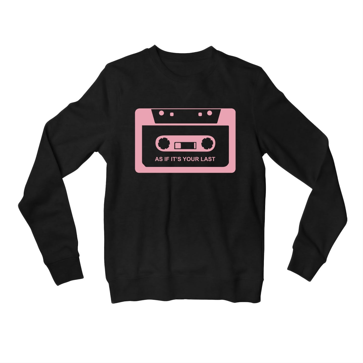 black pink as if it's your last sweatshirt upper winterwear music band buy online india the banyan tee tbt men women girls boys unisex black song k pop jennie lisa jisoo rose