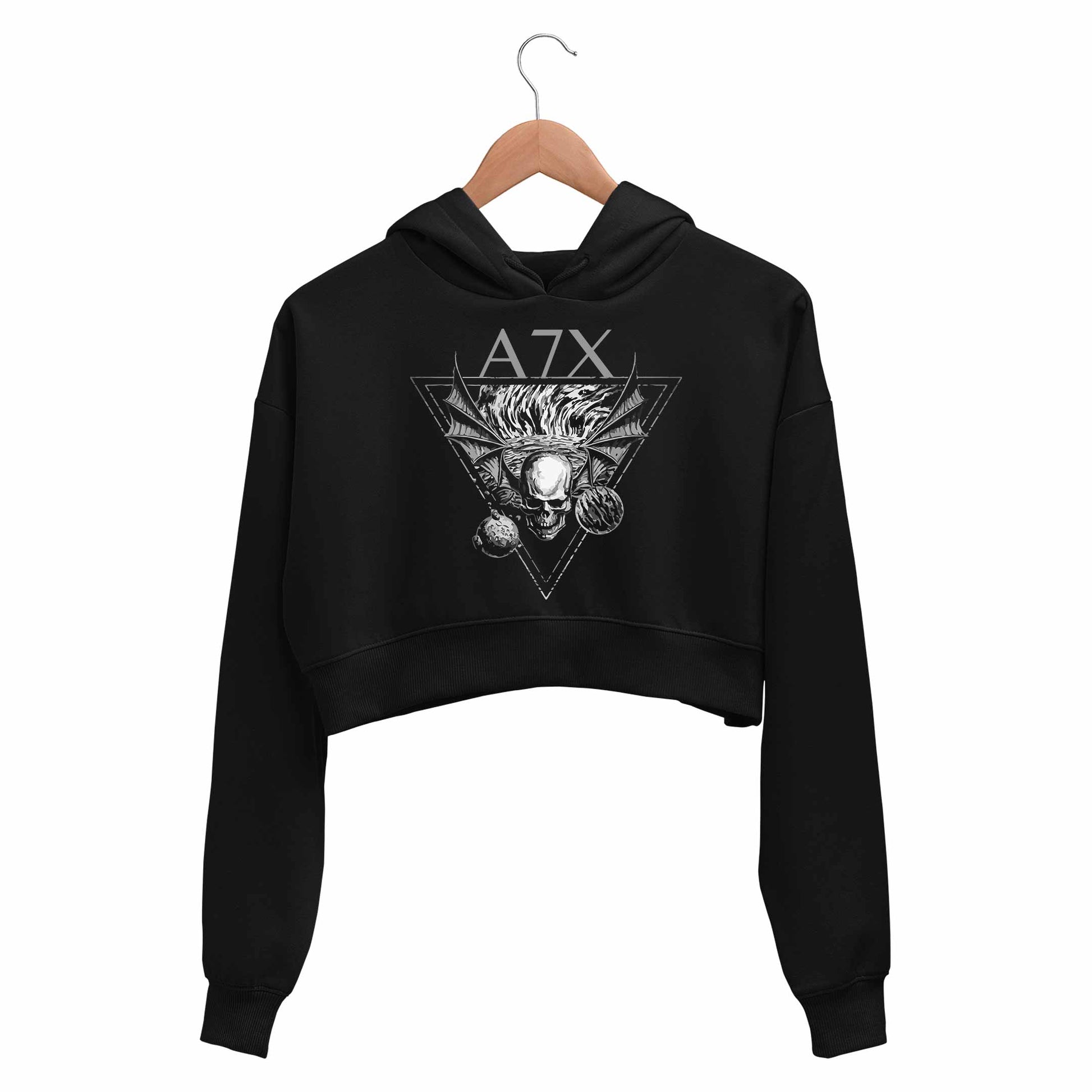 avenged sevenfold a7x crop hoodie hooded sweatshirt upper winterwear music band buy online india the banyan tee tbt men women girls boys unisex black