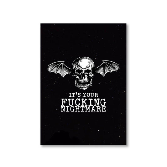 avenged sevenfold nightmare poster wall art buy online india the banyan tee tbt a4