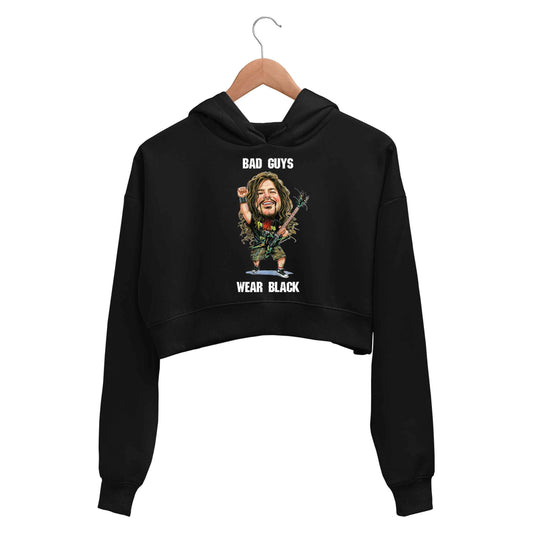 pantera bad guys wear black crop hoodie hooded sweatshirt upper winterwear music band buy online india the banyan tee tbt men women girls boys unisex black