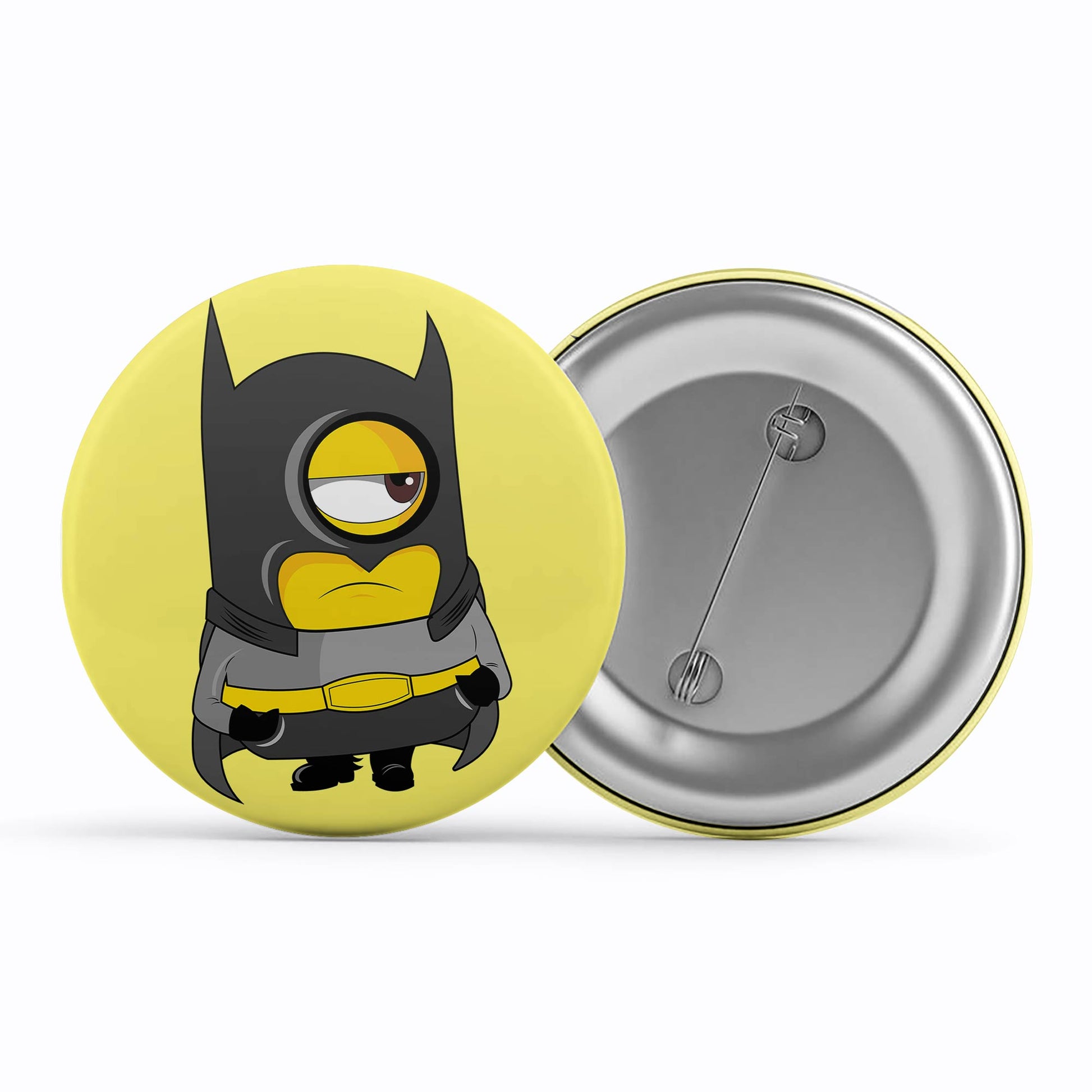 minions batmin batman badge metal pin button the banyan tee tbt pin button lapel pin cartoon character funny quirky cool illustration