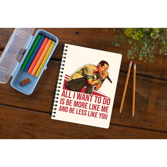 linkin park be more like me notebook notepad diary buy online india the banyan tee tbt unruled