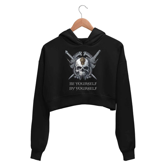 pantera be yourself by yourself crop hoodie hooded sweatshirt upper winterwear music band buy online india the banyan tee tbt men women girls boys unisex black