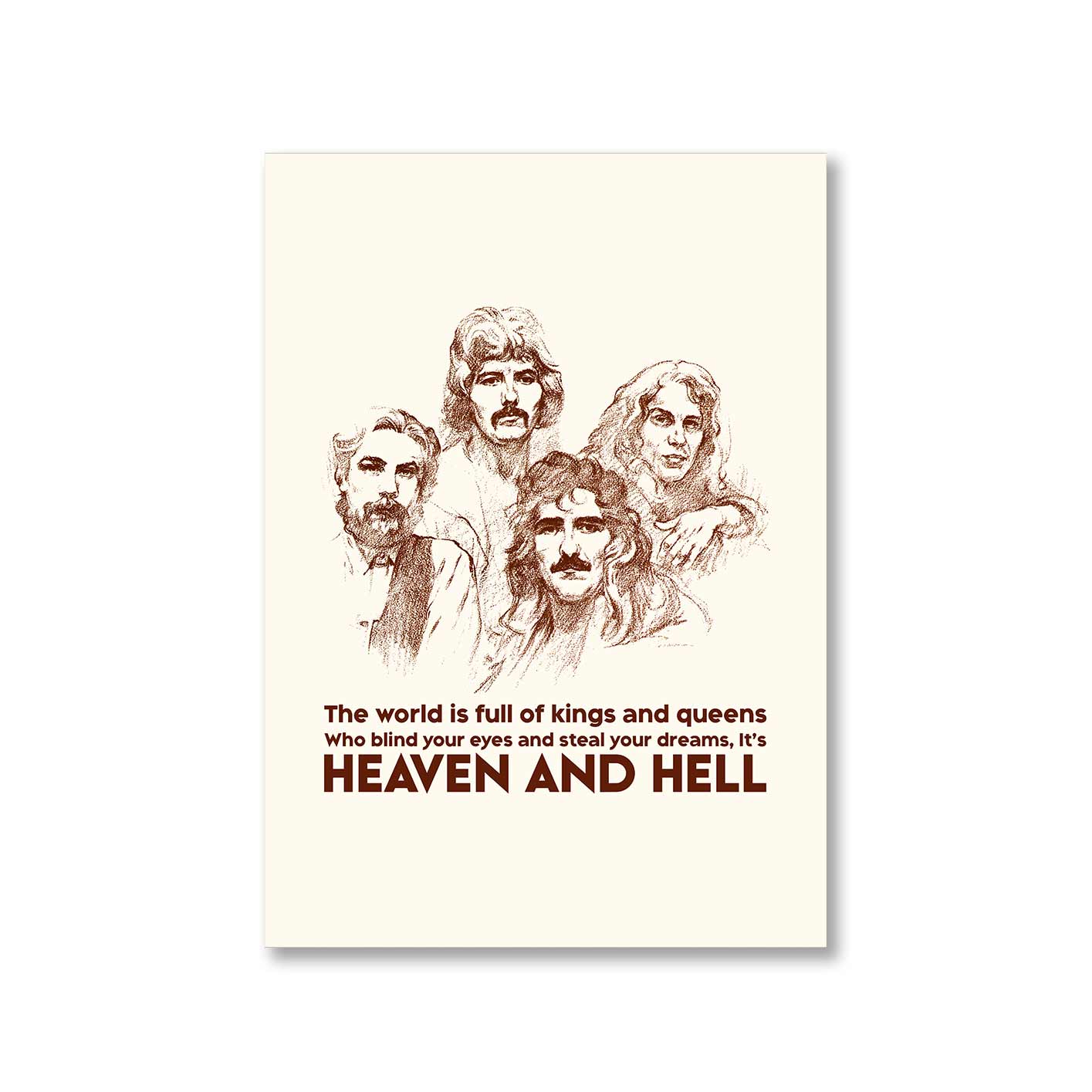 black sabbath it's heaven and hell poster wall art buy online india the banyan tee tbt a4