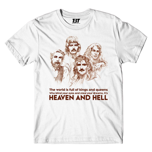 black sabbath it's heaven and hell t-shirt music band buy online india the banyan tee tbt men women girls boys unisex white