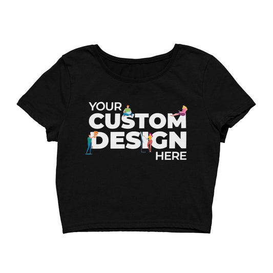 black custom customizable personalized your logo image crop tops by the banyan tee plain black crop top crop tops india crop tops for girls