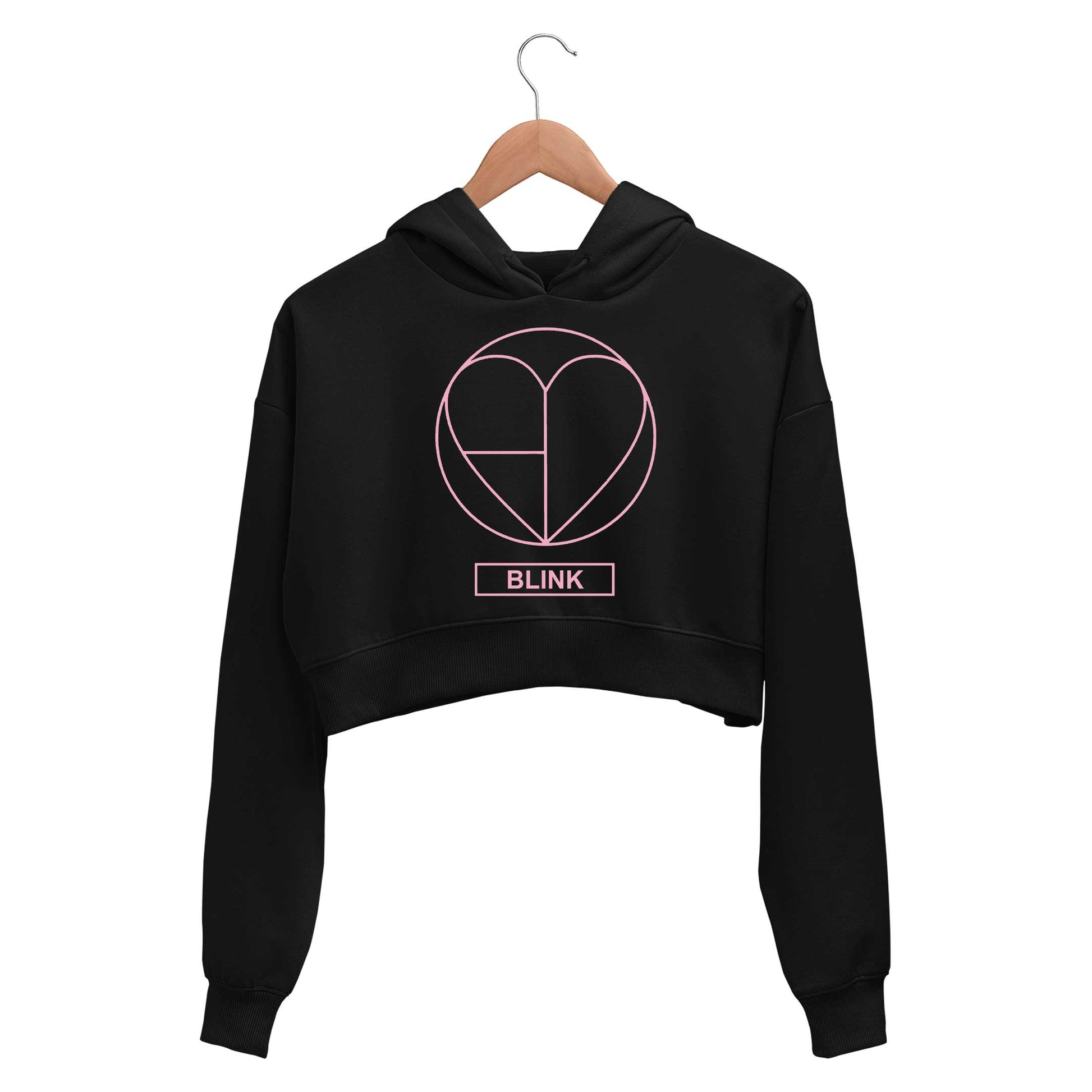 black pink blink crop hoodie hooded sweatshirt upper winterwear music band buy online india the banyan tee tbt men women girls boys unisex black song k pop jennie lisa jisoo rose