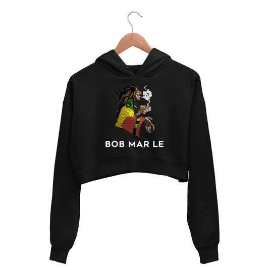 bob marley mar le crop hoodie hooded sweatshirt upper winterwear music band buy online india the banyan tee tbt men women girls boys unisex black