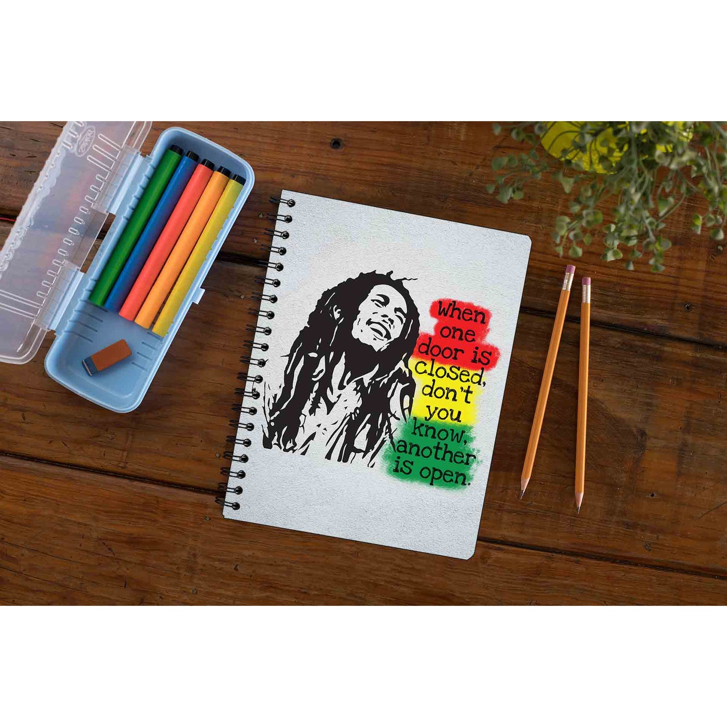 bob marley when one door is closed notebook notepad diary buy online india the banyan tee tbt unruled