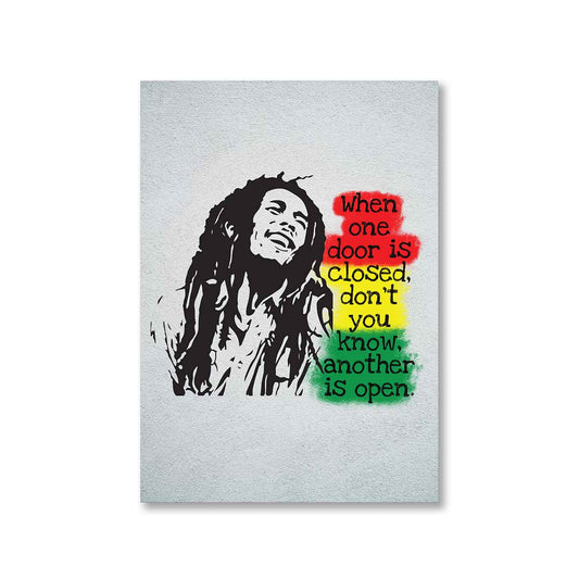 bob marley when one door is closed poster wall art buy online india the banyan tee tbt a4