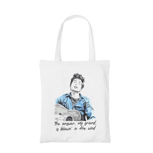 bob dylan blowing in the wind tote bag hand printed cotton women men unisex