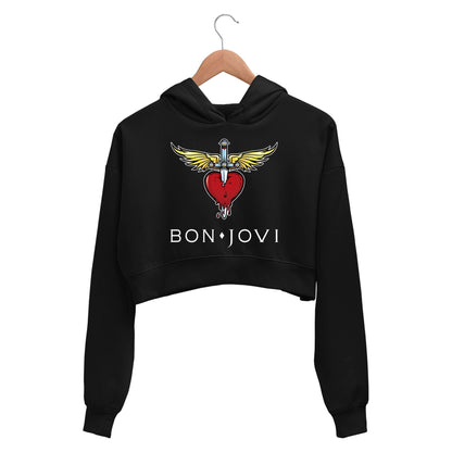 Bon Jovi Crop Hoodie Crop Hooded Sweatshirt for Women The Banyan Tee TBT