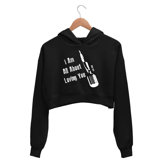 Bon Jovi Crop Hoodie - All About Loving You Crop Hooded Sweatshirt for Women The Banyan Tee TBT