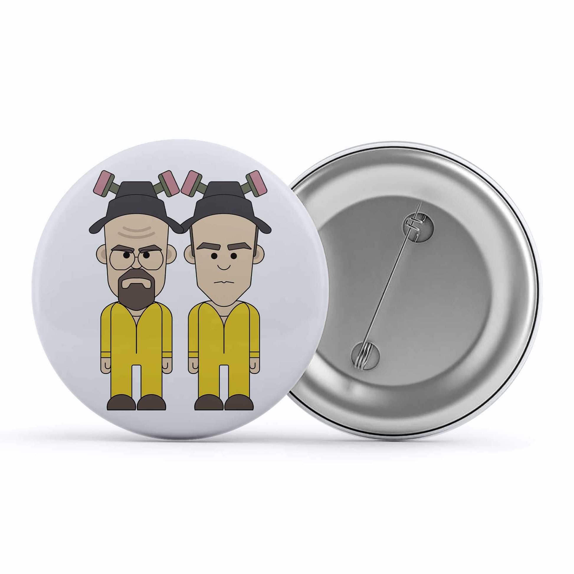 Breaking Bad Badge - Walter White and Jesse Metal Pin Button The Banyan Tee TBT