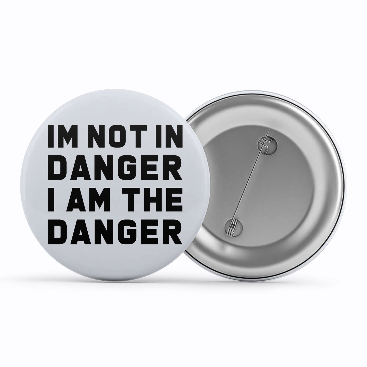 Breaking Bad Badge - Walter White Danger Metal Pin Button The Banyan Tee TBT