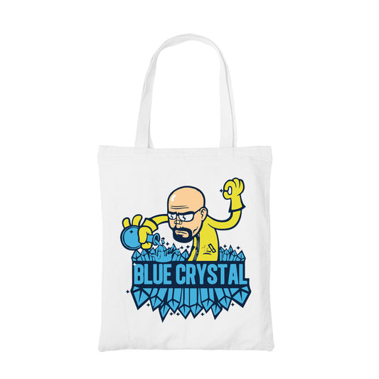 breaking bad blue cyrstal tote bag hand printed cotton women men unisex