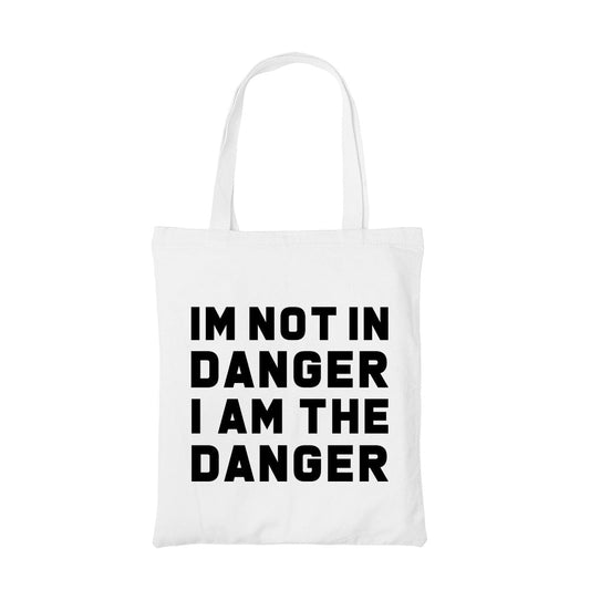 breaking bad danger tote bag hand printed cotton women men unisex