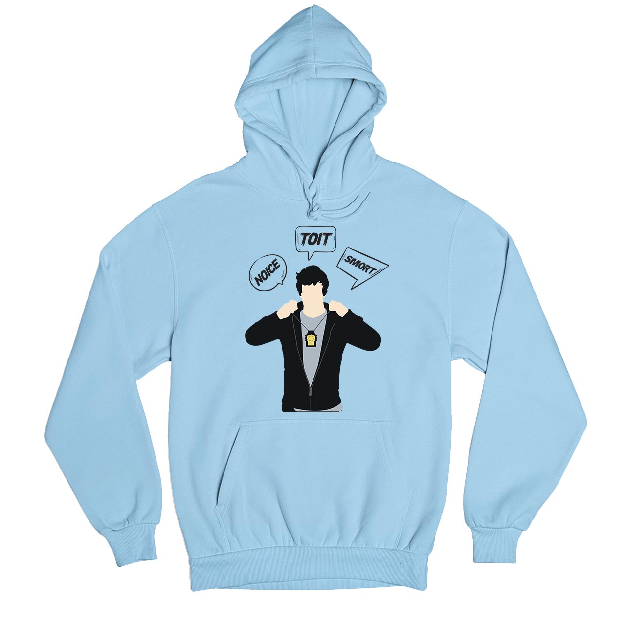 brooklyn nine-nine noice toit smort hoodie hooded sweatshirt winterwear buy online india the banyan tee tbt men women girls boys unisex gray detective jake peralta terry charles boyle gina linetti andy samberg merchandise clothing acceessories