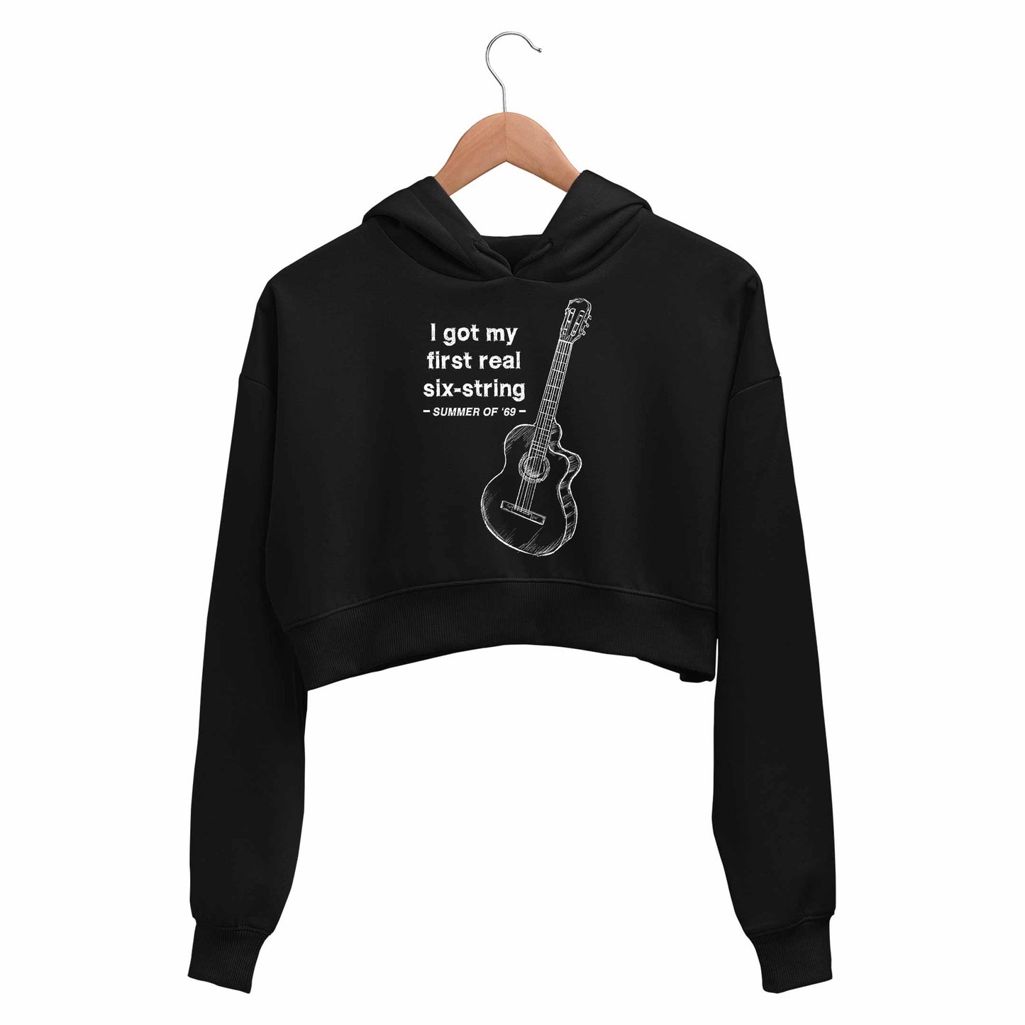 bryan adams summer of '69 crop hoodie hooded sweatshirt upper winterwear music band buy online india the banyan tee tbt men women girls boys unisex black