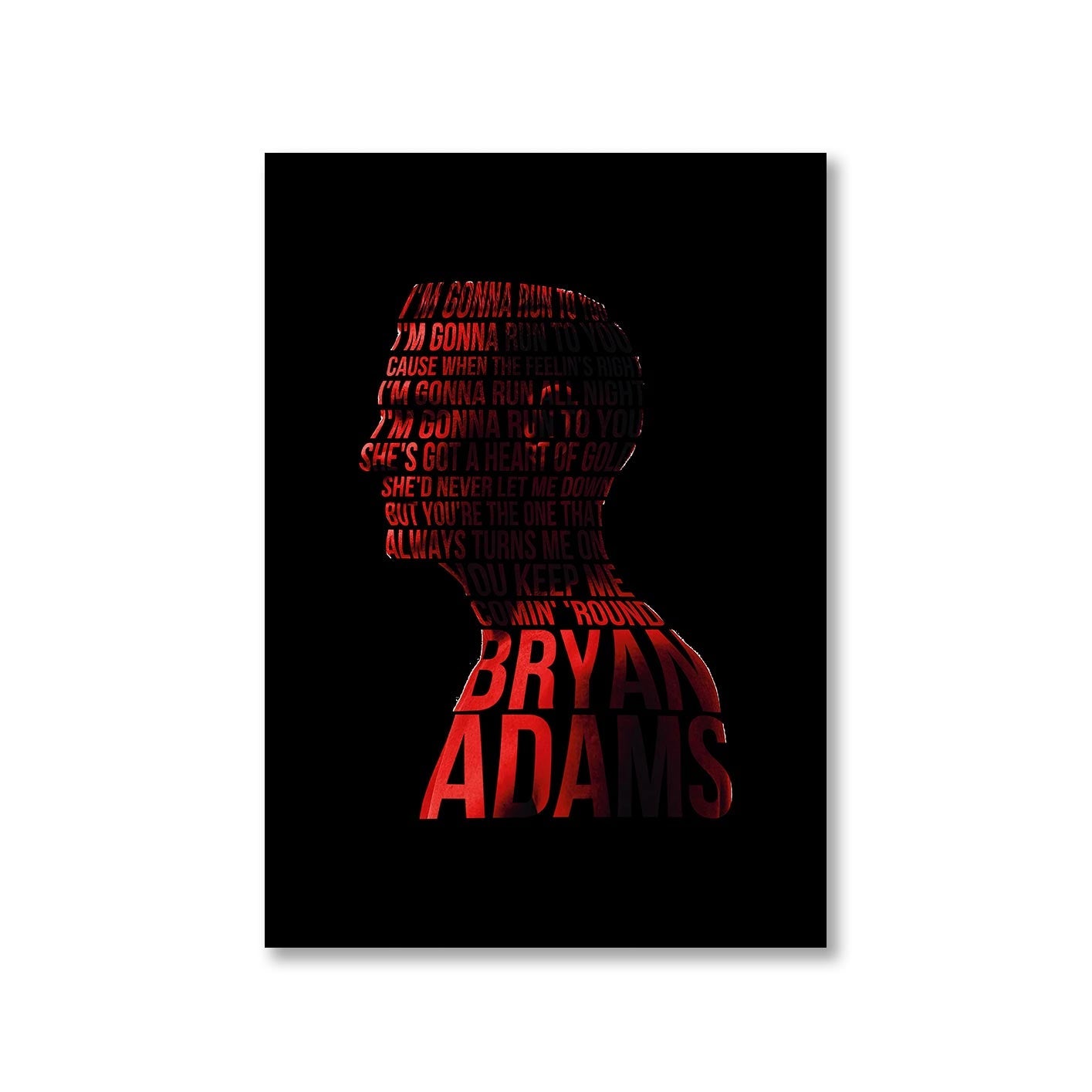 bryan adams run to you poster wall art buy online india the banyan tee tbt a4