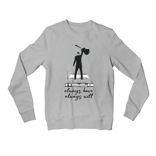 bryan adams always have, always will sweatshirt upper winterwear music band buy online india the banyan tee tbt men women girls boys unisex gray