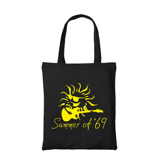 bryan adams summer of 69 tote bag hand printed cotton women men unisex