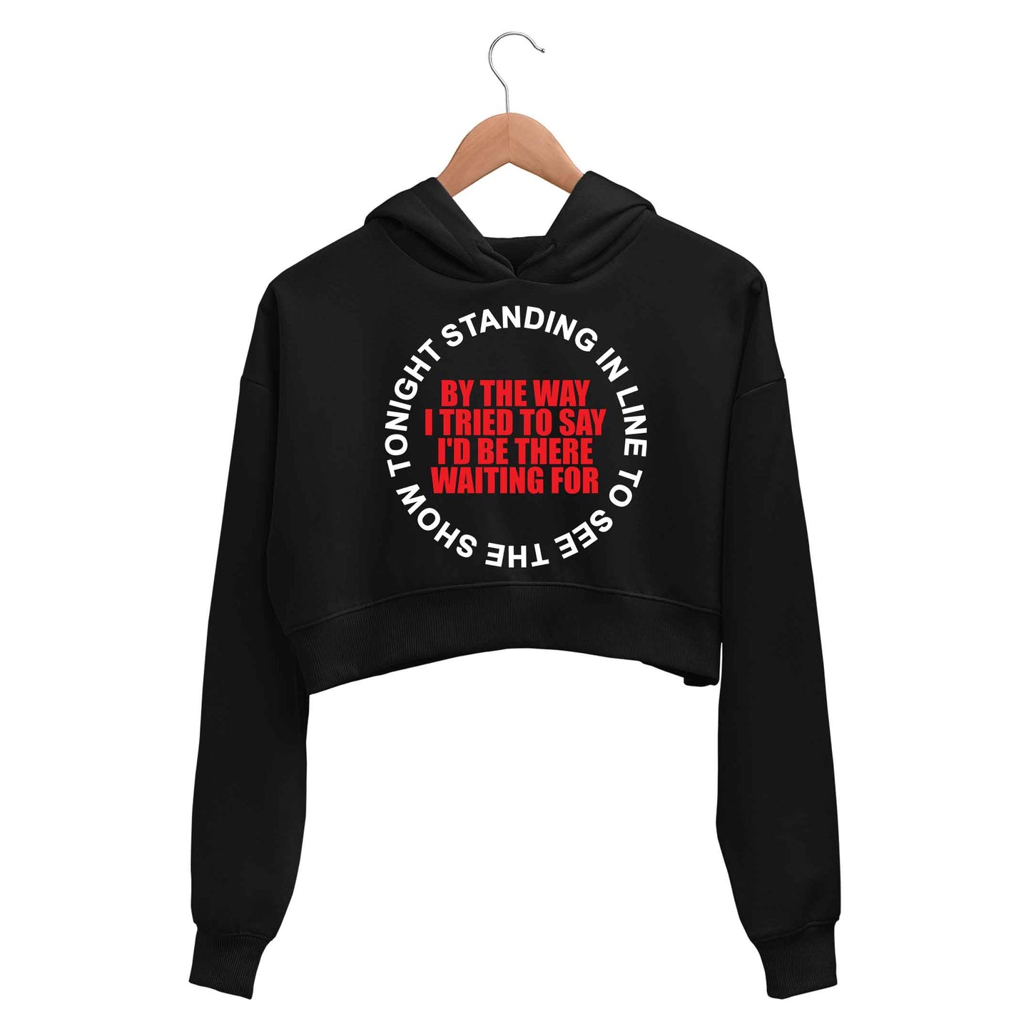 red hot chili peppers by the way crop hoodie hooded sweatshirt upper winterwear music band buy online india the banyan tee tbt men women girls boys unisex black