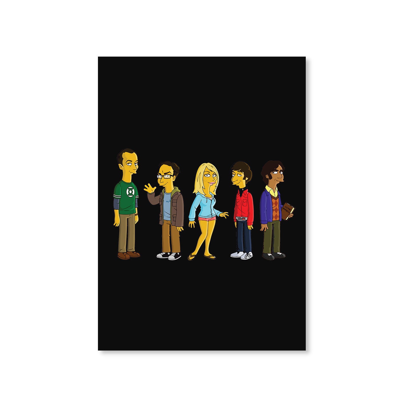 The Big Bang Theory Poster The Banyan Tee TBT Simpsons Sheldon Leonard Penny Raj Howard