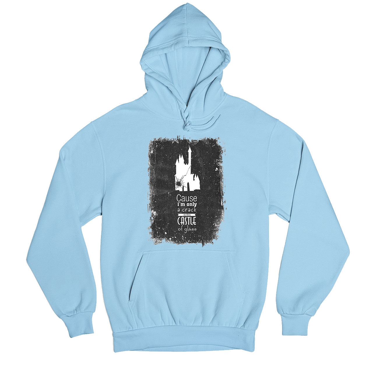 linkin park castle of glass hoodie hooded sweatshirt winterwear music band buy online india the banyan tee tbt men women girls boys unisex baby blue