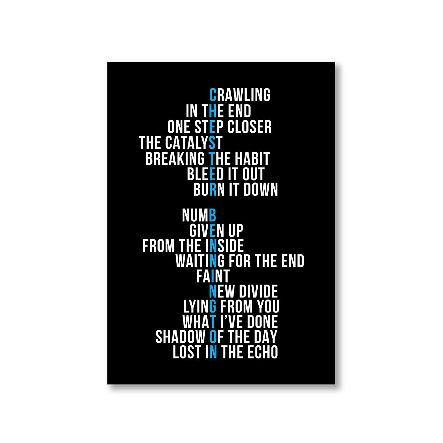 linkin park chester poster wall art buy online india the banyan tee tbt a4