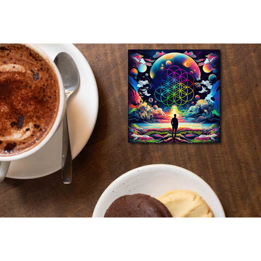 coldplay ethereal skies coasters wooden table cups indian music band buy online india the banyan tee tbt men women girls boys unisex  