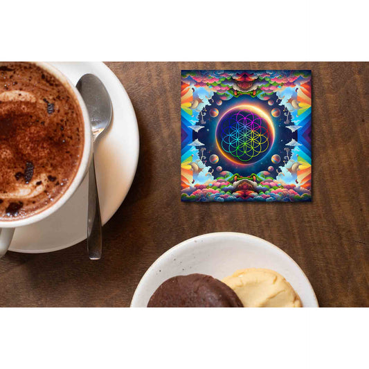 coldplay kaleidoscopic dreams coasters wooden table cups indian music band buy online india the banyan tee tbt men women girls boys unisex  