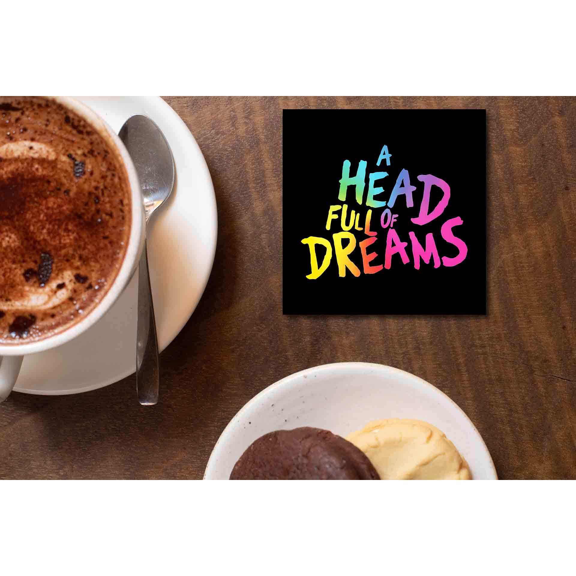 coldplay a head full of dreams coasters wooden table cups indian music band buy online india the banyan tee tbt men women girls boys unisex