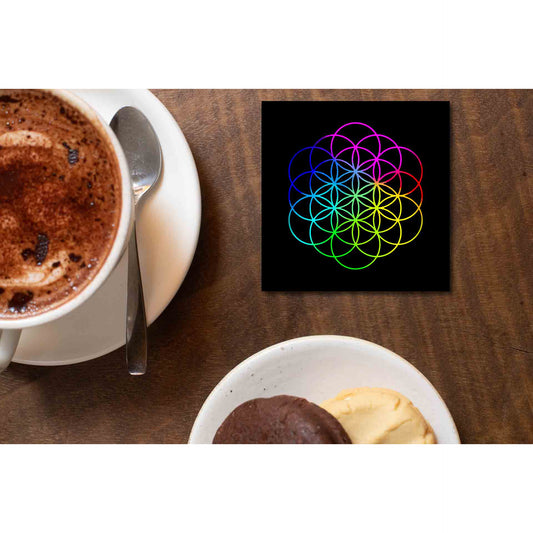 coldplay flower of life coasters wooden table cups indian music band buy online india the banyan tee tbt men women girls boys unisex