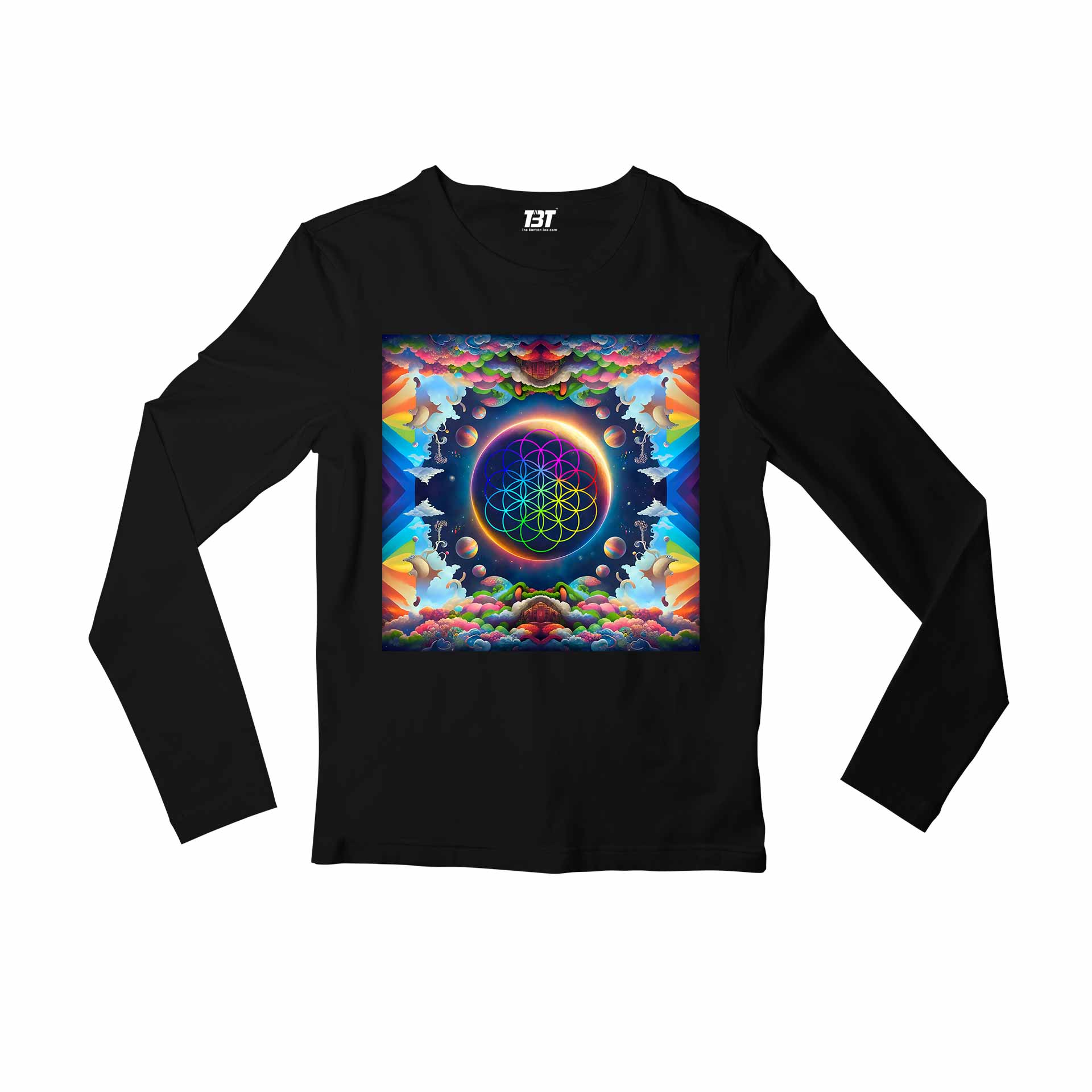 coldplay kaleidoscopic dreams full sleeves long sleeves music band buy online india the banyan tee tbt men women girls boys unisex black 