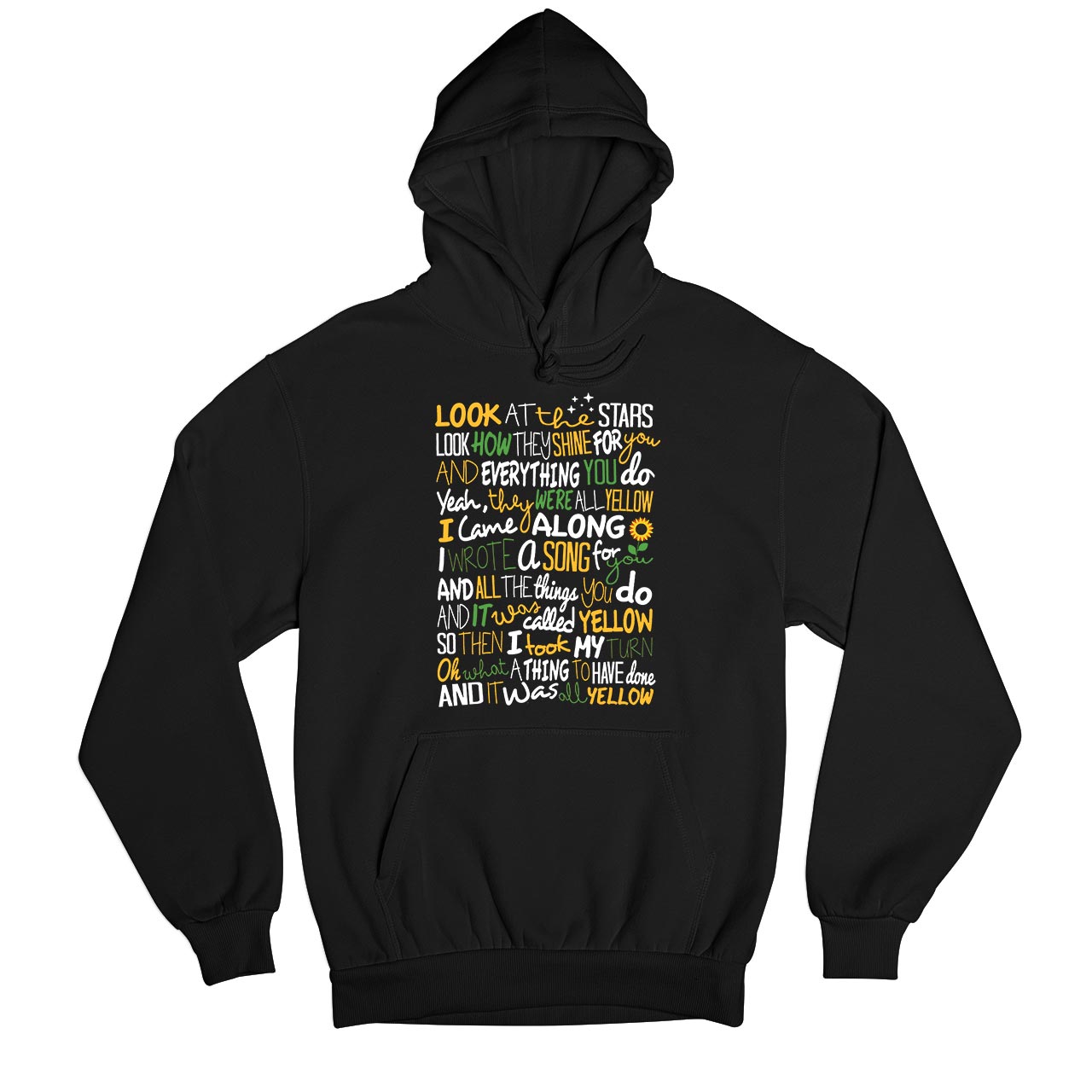 coldplay yellow hoodie hooded sweatshirt winterwear music band buy online india the banyan tee tbt men women girls boys unisex black